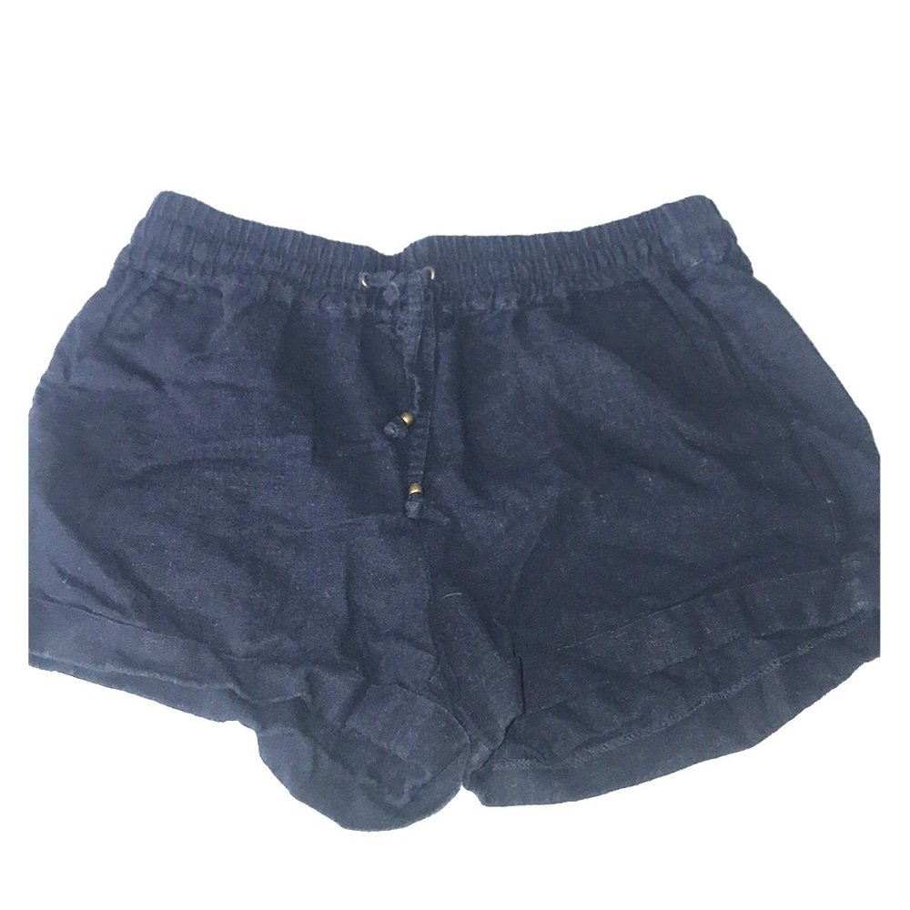 Blue linen shorts